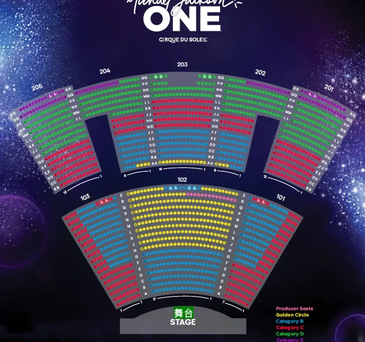 Michael Jackson ONE – Seat Map with Categories